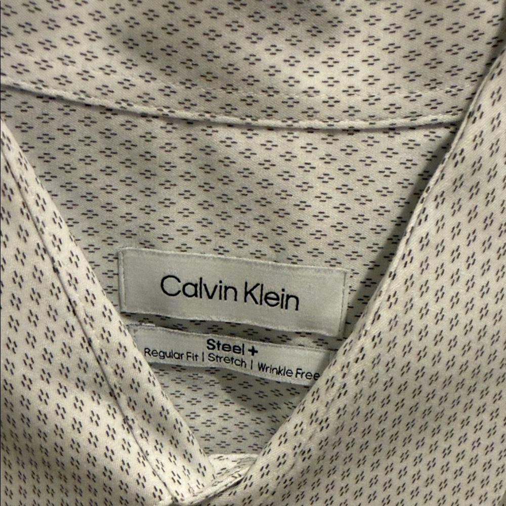Men's White Patterned Shirt - Picture 3 of 4